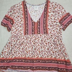 Knox Rose Boho Blouse, Size XXL